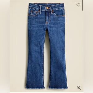 Crewcuts J Crew Girls Raw Hem Demi Boot Jean Denim Sz 10 NWT